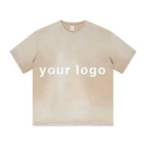 Ensemble T-shirt et short pour homme, collection été 2025, personnalisable avec logo, couleur unie, respirant, impression sérigraphique, 100% coton, style streetwear - Product Image 2