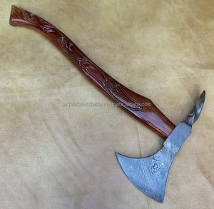 Hachas Tomahawk de Acero de Damasco de Alta Calidad de Steel Craft International, Mango de Acero de Damasco, Diseño Industrial para Camping - Product Image 5
