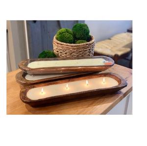 Vela de madera hecha a mano para el hogar y restaurante, cuenco de masa de gran mercado, venta al por mayor - Product Image 2