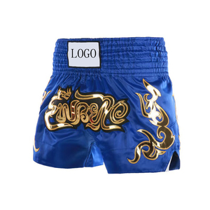 กางเกงมวยไทยผ้าซาตินเอวสูงปักลาย ดีไซน์ผ่าข้างสูง รับผลิตตามแบบ (OEM) สำหรับยิมและชุดต่อสู้ - Product Image 6