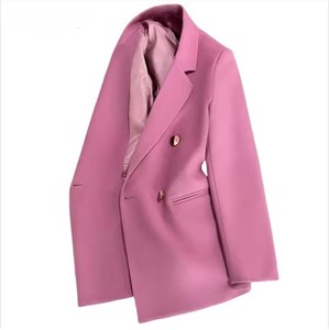 <strong>Fashion</strong> Women <strong>Blazer</strong> Coat <strong>2025</strong> Oversized Wool Blend Long Jacket with Wide Lapel Side Pockets &amp; Warm Layered Winter Street Style - Product Image 4