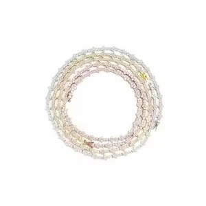 Cadena de tenis de eslabones cubanos 4mm 6mm 8mm 10mm collar de Hip Hop chapado en oro y plata para hombres y mujeres - Product Image 4