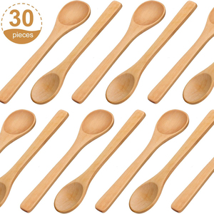 AYAANS-Mini Cuchara de Madera para Sopa, Cucharas Pequeñas para Servir, Cucharadita de Miel, Café, Té, Azúcar, Marrón, 30 Piezas - Product Image 3