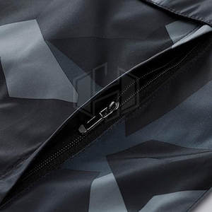 Chaqueta cortavientos de lona con capucha, precio al por mayor, chaqueta de invierno de talla grande para uso en exteriores con logotipo frontal - Product Image 5