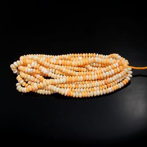 Meilleures ventes de perles de pierre d'opale orange naturelle de 16 pouces pour la fabrication de colliers et de bracelets créatifs - Product Image 3