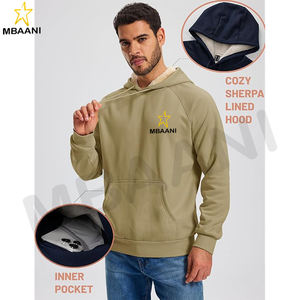 Sudadera para Hombre con Forro de Sherpa, Cálida y Térmica, Ropa de Trabajo de Invierno, Sudadera con Capucha Resistente al Viento y de Gran Peso - Product Image 3