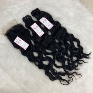 Body Wavy 100% Raw Vietnamese Human Hair Bundles with HD Lace Closure Mink Cuticle Aligned Virgin Hair Extensions Vendors - Product Image 3