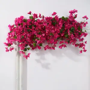 Customized Wedding Decor 3D Roll up Cloth Flower <b>Walls</b> <b>Panel</b> Backdrop Magnificent Pink Artificial Flower Garlands at Bulk Prices - Product Image 1