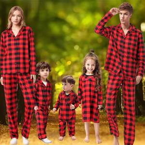 D0901TA01 vente en gros de pyjamas à manches longues pour femmes style de noël vêtements de nuit pour la famille combinaison pour bébé mode féminine - Product Image 5
