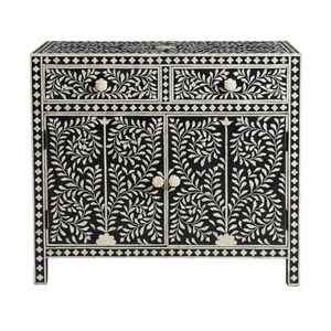 Incrustaciones de hueso indio 4 cajones con material de hueso de camello Cajones de incrustaciones de hueso con estilo con opciones de color únicas - Product Image 6