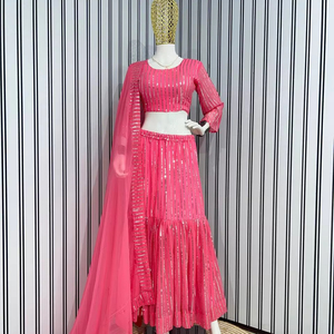 DESIGNER PARTY WEAR LOOK PRÊT À PORTER SAREE ET BRODERIE TRAVAIL - Product Image 1