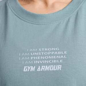 T-shirt GA Unstoppable Mint en jersey 100% coton respirant avec logo décoratif - Product Image 6