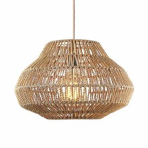 Lámpara colgante de fibra de palma Layana elegante, iluminación natural tejida a mano para interiores bohemios y costeros modernos - Product Image 1