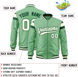 High Quality Oversized <b>Varsity</b> <b>Jacket</b> <b>Bomber</b> Style Satin Fabric Premium Hip Hop Streetwear Custom Wholesale OEM <b>Jacket</b> for <b>Men</b> - Product Image 3