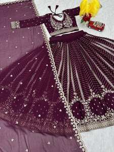 Traditional Style White Coffee Color <b>Lehenga</b> Choli for <b>Women</b> Indian Designer Wedding Party Wear and Reception for Girls - Product Image 5