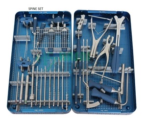 Conjunto de instrumentos quirúrgicos, Set completo de instrumentos de cirugía de columna vertebral con funda de aluminio - Product Image 1