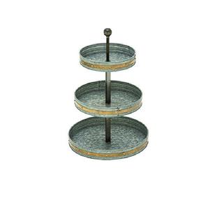 Recién llegado, venta al por mayor, soporte de pastel de Metal galvanizado redondo único, pastel decorativo de hierro para servir y Cupcakes - Product Image 6