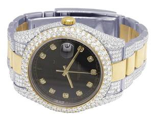 Oferta especial VVS Moissanite Diamond Black Dial Mecánico Automático Iced Out Reloj Hip Hop Lujo Hombres Moda De India Vendedor - Product Image 3