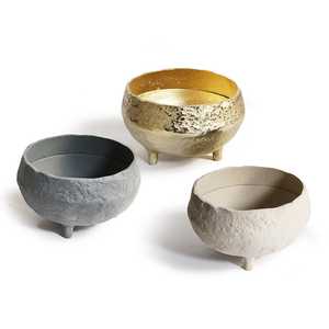 Modernos Tazones de Aluminio Desechables de Alta Calidad, Ecológicos, Clásicos, Lisos, para Servir Ensaladas y Smoothies, con Acabado Dorado y Plateado, para Regalo, para Cocina - Product Image 1