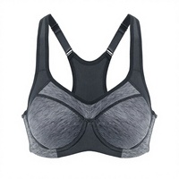 Soutien-gorge de sport pour femme à maintien élevé, dos réglable, logo avant, anti-odeur, fabricant OEM ODM d'articles de sport, Spandex/Nylon, coussinets amovibles