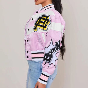 Veste en satin pour femmes fabriquée en usine de haute qualité avec logo personnalisé Produit le plus vendu Veste en satin à manches longues pour femmes - Product Image 5