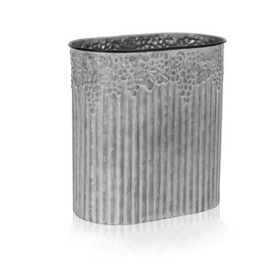 Meilleure vente de jardinière ovale en métal à design décoratif en relief pour jardin et décoration intérieure à bas prix - Product Image 1