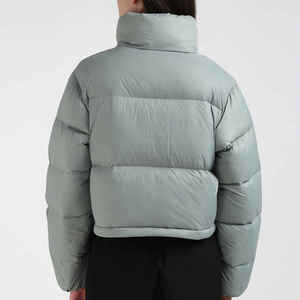 Wholesale High Quality Custom Ladies Short Outwear Clothes Manufacturer Winter <b>Crop</b> Puffer <b>Jacket</b> for Women - Product Image 6