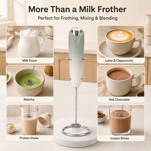 Mousseur à lait électrique portable à motif floral et fruité personnalisé par transfert d'eau, OEM ODM - Product Image 6
