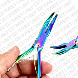 GEMSTONE ENTERPRISES Pince à micro-anneaux pour extensions capillaires, durable et réutilisable, 5,5 pouces, à embout incurvé, pour dépose et pose, en acier inoxydable - Product Image 5
