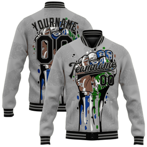 แจ็กเก็ตเบสบอลแจ็กเก็ตทีมชายหญิงเสื้อแจ็กเก็ตสไตล์นักศึกษา - Product Image 4