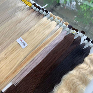 Prix de gros Extensions de cheveux en vrac Cheveux humains vierges vietnamiens Double noyade 100 grammes Couleurs foncées 22 pouces - Product Image 1