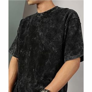 Camiseta para hombre Venta al por mayor Ropa de hombre Camiseta de gran tamaño Camiseta de algodón de peso pesado Blank Acid Wash - Product Image 3