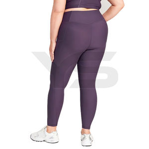 Pantalon de fitness de gymnastique taille haute avec logo personnalisé pour femmes, pantalon de yoga long à séchage rapide, leggings décontractés de couleur unie respirants - Product Image 5