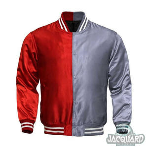 Chaqueta universitaria informal de satén de seda para hombre 2025 con logotipo personalizado transpirable con doble botonadura y precio de temporada de invierno - Product Image 1