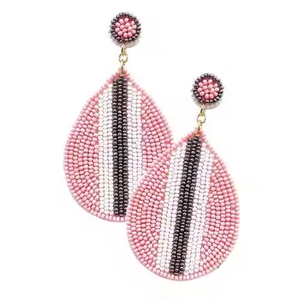 Pendientes de gota de agua bordados hechos a mano de estilo bohemio, piezas llamativas ligeras para mujeres, ideales para fiestas, artesanías de MD - Product Image 3