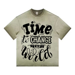 T-shirts surdimensionnés délavés à l'acide de fabricant pakistanais meilleure qualité T-shirts décontractés à manches courtes délavés à l'acide Logo personnalisé - Product Image 6