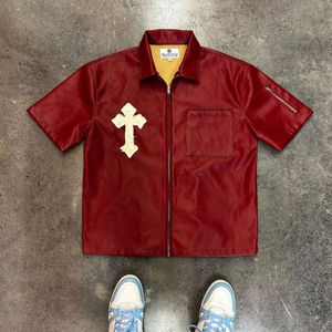 Respirant coupe ajustée été zip up t-shirt pour hommes à manches courtes vêtements de sport vêtements de sport décontracté entraînement sportif mode entraînement - Product Image 5