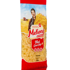 Premium Short Yellow Macaroni Pasta 200g High Quality <b>Wheat</b> Pasta Vietnam Supplier Manufacturer OEM - Product Image 1