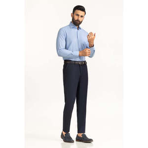 Camisas de Vestir Modernas 100% Algodón FS-CHK25-250 Antiarrugas Popelina Floral Cuello Mao Casual Elegante Corte Ajustado ODM - Product Image 5