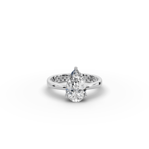 Bague en diamant taille poire cultivé en laboratoire 2 <span class=keywords><strong>TCW</strong></span> pour femme, fiançailles, or 18K/14K, bijou élégant et unique - Product Image 6