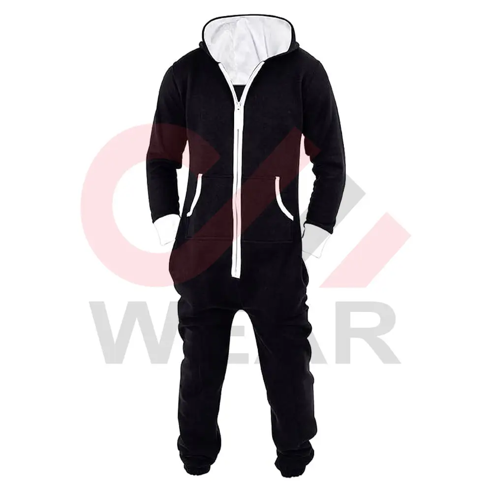 Heren Jumpsuit Non Footed Pyjama Unisex Eendelig Playsuit Volwassen Jumpsuit Gemaakt Met Badstof Fleece In Goede Kwaliteit