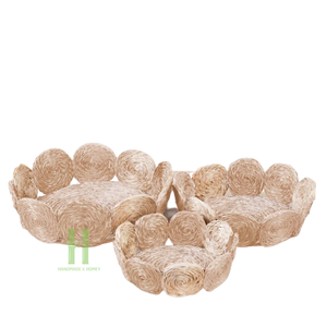 Panier de rangement en jacinthe d'eau tissé à la main Design rectangle unique pour cuisine et salle à manger différentes couleurs fabriqué au Vietnam - Product Image 2