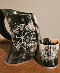 Auténticas Tazas de Cuerno de Búfalo Pulido, Hechas a Mano y Ecológicas, con Diseño Animal Tallado, Duraderas, para Decoración del Hogar - Product Image 3