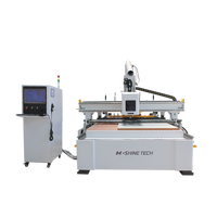 Mesin Router CNC ATC (Automatic Linear Tool Changer) dengan Meja Kerja Vakum, Motor Syntec Leadshine, Presisi Tinggi untuk Kayu, Pompa Tunggal