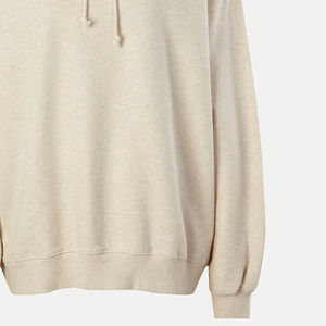 100% coton biologique hommes pull à capuche régulier doux-brossé polaire intérieur côtelé poignets grande taille sweats à capuche sweats - Product Image 4