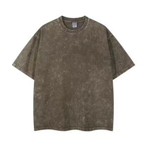 เสื้อยืดคอตตอน 100% ซักกรด สีพื้น คุณภาพสูง สำหรับผู้ชาย แห้งเร็ว ใส่สบายช่วงฤดูร้อน ทรงโอเวอร์ไซส์ รับสกรีนโลโก้ - Product Image 6