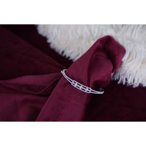 NOVAMART Fine Silverings 925 Sterling Silver Annabeth Double Sided Fine <b>Bangle</b> <b>Bracelet</b> Wholesale Export - Product Image 1