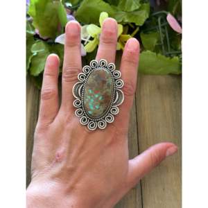 Alex Sanchez Royston <b>Turquoise</b> Sterling Silver Adjustable Vintage <b>Ring</b> - Product Image 2