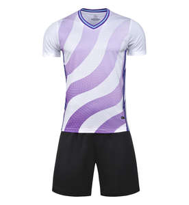 ชุดฟุตบอลคุณภาพสูงของไทย เสื้อฟุตบอลคุณภาพสูง ชุดฟุตบอลแบบกำหนดเอง ชุดฟุตบอลสีม่วงแบบซับลิเมชั่น - Product Image 2