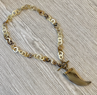 Collier chaîne à perles en corne avec pendentif en pierre précieuse, cristal, diamant et perle, chaîne corde, motif couronne européenne, pour fêtes
